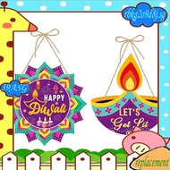 39A- 30PCS Diwali Festival Ornament Door Hanger Farmhouse Style Diwali Festival Front Door Sign Diwali Festival Decor Easy to Use