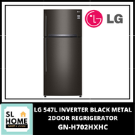 {KL & Klang Valley Area Only}LG GN-H702HXHC 547L Black Metal Top Freezer with Inverter