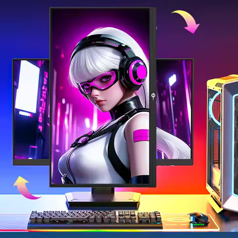 TITAN ARMY 24.5 inch 2K 240Hz 1ms Gaming Monitor FastIPS Low Blue Light HDR400 Ergonomic Height Adju