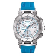 READY STOCK Tissot T Race Chronograph Sky Blue Silicone Strap Ladies Watch T048.217.17.017.02 (FREE ENGRAVE NAME)