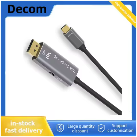 8K 60Hz USB C to DisplayPort Cable Type C to DP 1.4 4K 120Hz PD 100W Compatible Thunderbolt 4/3 for 