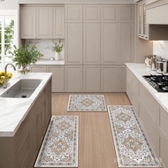 [SeptemberRestock] HEBE Washable Farmhouse Kitchen Rugs Sets of 3 Non Slip Washable Kitchen Rugs and