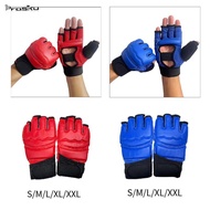 [Prasku] Mma Gloves Sparring Gear Fight Training Mitts Breathable Kickboxing Gloves for