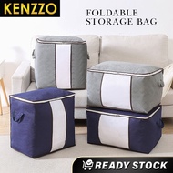 KENZZO  Sedum 105L Storage Box Blanket Storage Bag Foldable Clothes Storage Box Cloth Blanket Organi