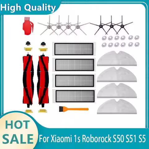 Mopping cloths main brush HEPA filter side brush for Xiaomi Roborock S6 S60 S65 S5 S50 E25 E35 vacuu