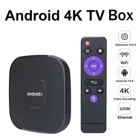 Android 14 Q96 A1 Smart TV Box HD 4K Video Set Top Box Allwinner H313 Quad Core 4G WIFI Media Player