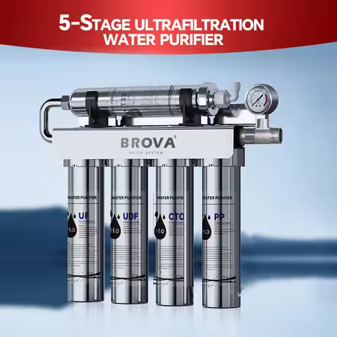 5-Stage Ultrafiltration Water Purification System for Kitchen with Scale Inhibition Carbon UF Water