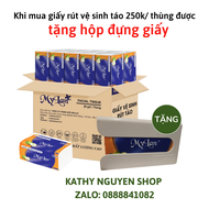 THÙNG 20 Gói Giấy Vệ Sinh Dạng Rút Cao Cấp MYLAN Táo Xanh 3 Lớp TẶNG HỘP ĐỰNG GIẤY MYLAN SIÊU XỊN