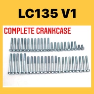 YAMAHA LC135 LC 135 135LC ES V1 FULL ENGINE COVER SCREW COMPLETE SET CRANKCASE CRANK CASE LC135 135L