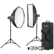 FJ400 Strobe 2-Light Location & Studio Lighting Kit with FJ-X3 M Universal Multi-Brand Wireless Trig