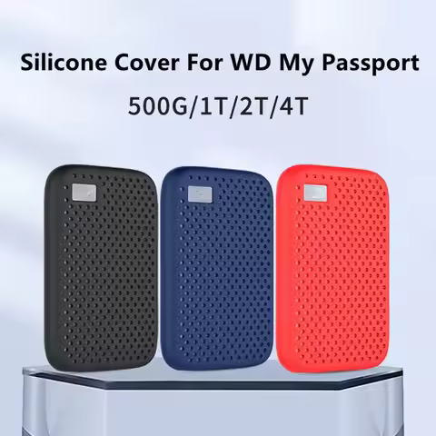 Soft Silicone Cover Protect Sleeve Skin PSSD Case for WD My Passport Portable SSD Hard Drive 500G/1T