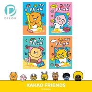 KAKAO FRIENDS สมุดแพลนเนอร์ลาย Ryan Apeach Choonsik และ Muzi ฟรีสติ๊กเกอร์ตกแต่งสุดคิ้วท์  หุ้มปกใสพ