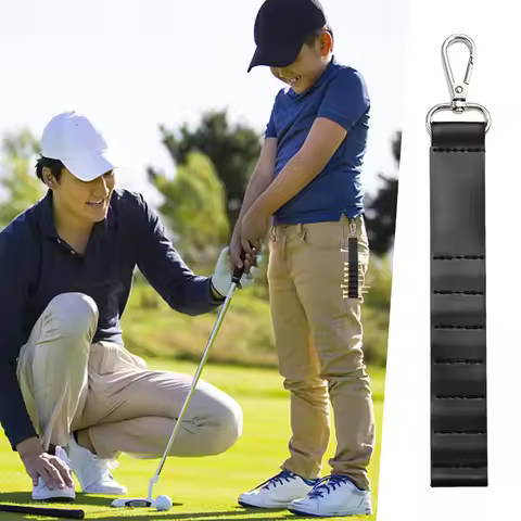 Black Golf Tee Holder 7 Tee Holes Keychain Golf Tee Putter Golf Accessory PU Leather Tees Holder Eas