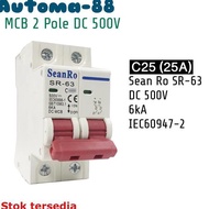 MCB DC 2P C25 25A 500V 2 POLISHED SOLAR PANEL SOLAR CIRCUIT BREAKER PLTS READY