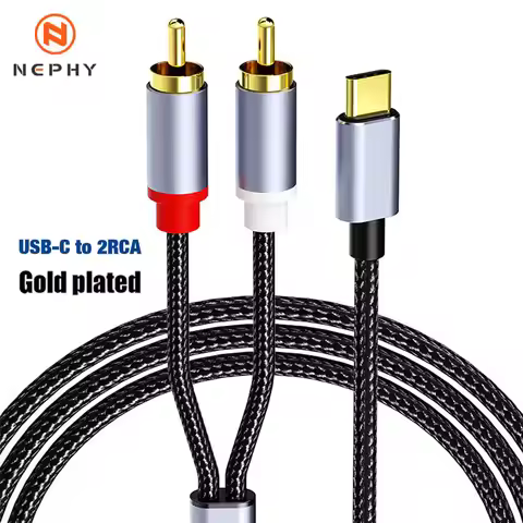 USB C to RCA Audio Cable Type C to 2 RCA Cable for Speaker Amplifier Huawei Xiaomi Laptop 1m 2m 3m 5