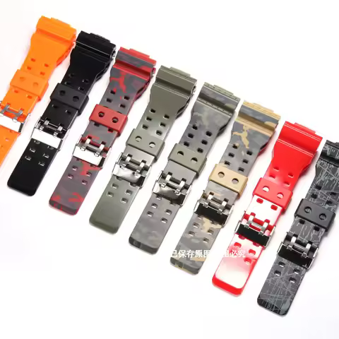 Resin Strap for Casio G-Shock GA100 GA-100 GA-110 GA-100C GD120 Mens Replacement Watch Band Camuflag