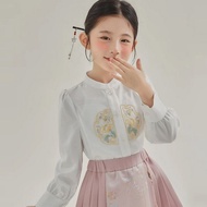 LOBER ชุดฮันฟู่ของสาวๆ เสื้อปมจีน + กระโปรงม้า ชุดกระโปรงเด็กผู้หญิง ชุดเด็กโต ชุดเด็กผู้หญิง 4-15ปี ชุดเซ็ทเด็ก