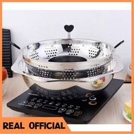 REAL Rotary Steamboat Pot Hot Pot Periuk Steamboat 旋转升降火锅 Stainless Steel Hot Pot Periuk Panas