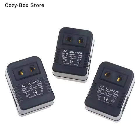 [ZY]EU US Plug Step Down Transformer Travel Adapter AC220V To 110V Or 110 To 220V Converter 50W Volt