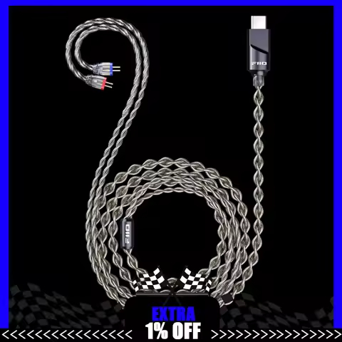 FOR FiiO LS-TC2 0.78mm 2-Pin Headphone Upgrade Cable, Type-C Interface Supports DSP Audio Decoding &