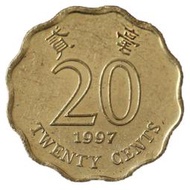 【滿300出貨】滿30 中國香港2毫 紫金花20分舊幣亞洲硬幣錢幣收藏真幣