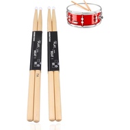 2 Pairs Drum Sticks, 7A Classic Maple Wood Drumsticks, Nylon Tip Drumstick Percussion Instrument Acc