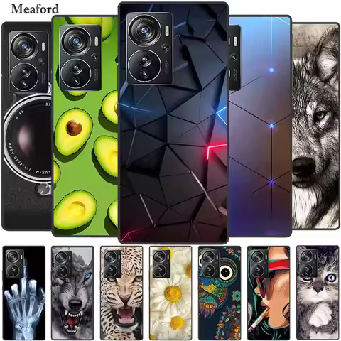 For ZTE Axon 40 Pro Case Cartoon Silicone TPU Soft Phone Cover Case For ZTE Axon 40 Pro 5G Funda Cat
