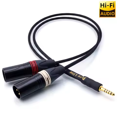 【Pureline】Japan Mogami 2944 Hi-end HiFi 4.4mm To 2XLR OFC Audio Cable Balanced 4.4mm Male To 2TRS Ma