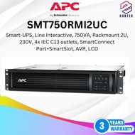 APC SMT750RMI2UC Smart-UPS, Line Interactive, 750VA, Rackmount 2U, 230V, 4x IEC C13 outlets