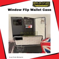 (Windows Stand View Wallet Flip Case) Samsung A13 A7 2018 A6 Plus J8 A9 J6 A8 J2 J3 J5 Pro Star A04s