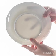 Pure white bone china8Inch round Meal Tray Chinese Restaurant Bone China Dish Soup Plate Hot Dishes Fruit Salad Plate Di