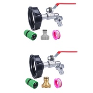 [baoblaze21] IBC Tote Tank Adapter with Quick Connector, Replace Efficient Easy Installation IBC Tote Fittings Faucet Valve for Water Hose