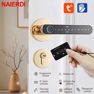 NAIERDI Fingerprint Door Lock, Smart Biometric Door Lock with App/Code/Backup Key/Fingerprint Door K