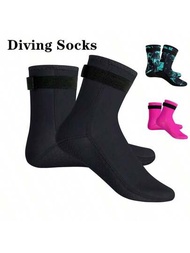 3毫米厚潛水沙灘襪,防滑保暖耐磨游泳襪,防寒衝浪潛水海灘水上運動鞋