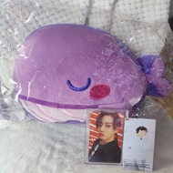 [Official] BTS Jungkook JPFC Photocard + Tinytan Purple Whale flat cushion jp fc pc onhand cod