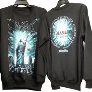 Jasad Band Re-Diamaton Crewneck Sweater in Black Cotton Fleece