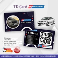 Kartu ID CARD My Pertamina Edisi Cowo pakai Foto + Nama Bahan PVC bolak balik gambar