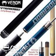 VENOM THUNDERBOLT JUMP BREAK CUE | BLUE 13.5MM STICK LONCAT BILLIARD - LUX MN