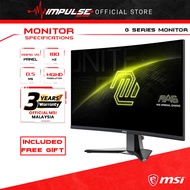 MSI Mag Series Curved  Gaming Monitor MAG27CQ6F / MAG27CQ6PF / MAG321CUP  (Rapid VA, 180hz, 1ms/0.5m