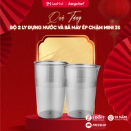 [QUÀ TẶNG] Bộ đôi cốc đựng bã và nước ép máy ép chậm mini 3s Lazychef chính hãng