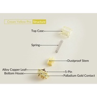 Akko V3 Cream Yellow Pro Switch 5 Pin 50gf Linear With Stable Dustproof Stem For Mx Mechanical Keybo