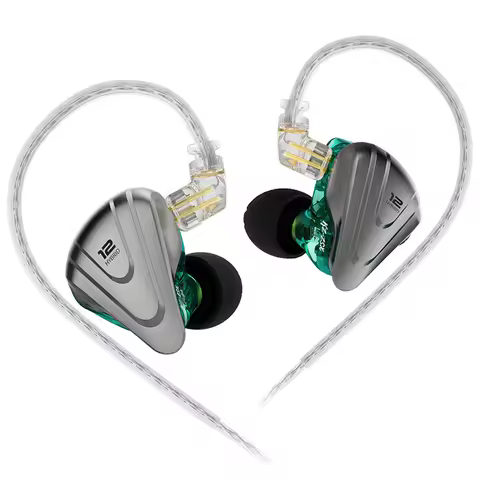 KZ ZSX 1DD+5BA HIFI Bass Earbuds Hybrid Drivers In-Ear Monitor Noise Cancelling Earphones Metal Head