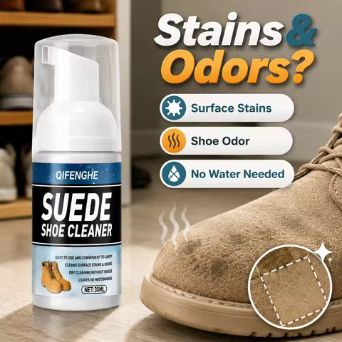 Suede Shoe Cleaning Foam 30ml Waterless Cleaner for Boots Sneakers Surface Stain Odor Removal Dry Cl