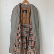 古董 Burberry 卡其色風衣，附可拆卸羊毛內襯 / 男款 L 尺寸