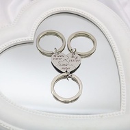 Good Sister Three-Person Stitching Keychain Letter Lettering Pendant Love Pendant Girl Girlfriend Sc