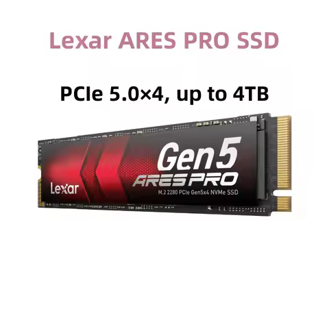 Lexar ARES PRO Solid State Drive PCle5.0×4 NVMe m.2 2280 SSD 1TB 2TB 4TB Read Speed Up to 14000MB/s 