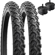 18" Bike Tires Foldable 18 x 2.125(57-355) Tires Plus 18" Bike Tubes Schrader Valve with 2 Rim Strip