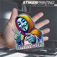Hacker hologram printing sticker cool and high-quality premium hologram stickerAnimous