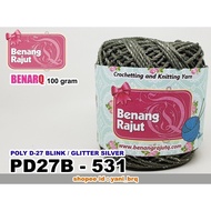 HIJAU POLY BLINK 531 (DARK ARMY GREEN) POLYESTER GLITTER D27 KNITTING YARN SHOP Q yani_brq