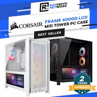 Corsair FRAME 4000D LCD RS ARGB Premium Mid Tower Gaming PC Case Built-in 14.5" XENEON EDGE Touchscr